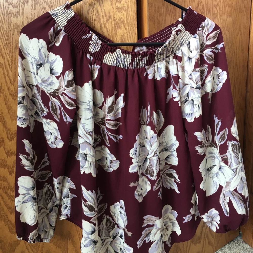 Off the shoulder floral top